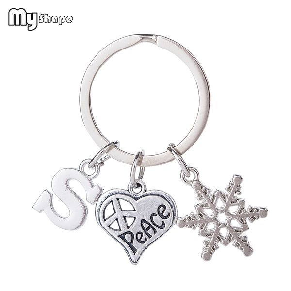 my shape 26 alphabet letter hollow heart snowflake key chain women love key chains bag pendant trendy christmas winter gift new, Silver
my shape 26 alphabet letter hollow heart snowflake key chain women love key chains bag pendant trendy christmas winter gift new, Silver