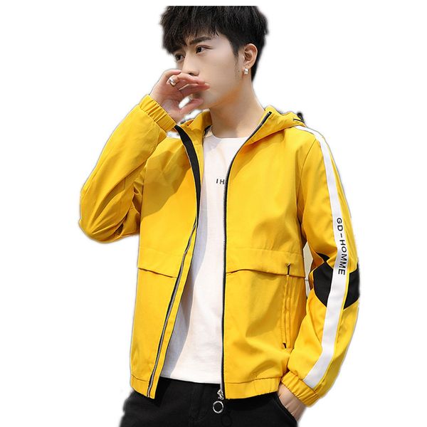 men jackets spring autumn male coats clothing hooded zipper patchwork letter pockets casual man outerwear clothes y103, Black;brown
men jackets spring autumn male coats clothing hooded zipper patchwork letter pockets casual man outerwear clothes y103, Black;brown