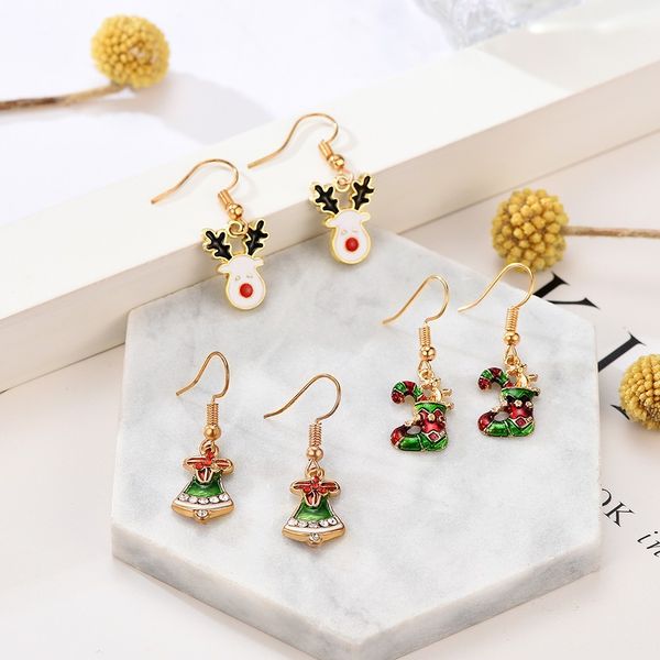 2019 new women girl friend christmas party gift christmas earrings - earrings set - six different delicate gifts o24, Silver
2019 new women girl friend christmas party gift christmas earrings - earrings set - six different delicate gifts o24, Silver