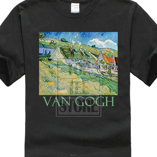 thatched cottages ( 1890 ) by vincent van gogh creative funny t shirts short great discount create shirts prfz, White;black 
thatched cottages ( 1890 ) by vincent van gogh creative funny t shirts short great discount create shirts prfz, White;black
