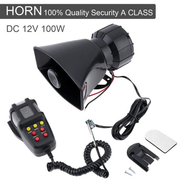 car siren horn 12v 100w with 7 tones sound vehicle horn with mic loundspeaker car accessories for entertainment only
car siren horn 12v 100w with 7 tones sound vehicle horn with mic loundspeaker car accessories for entertainment only