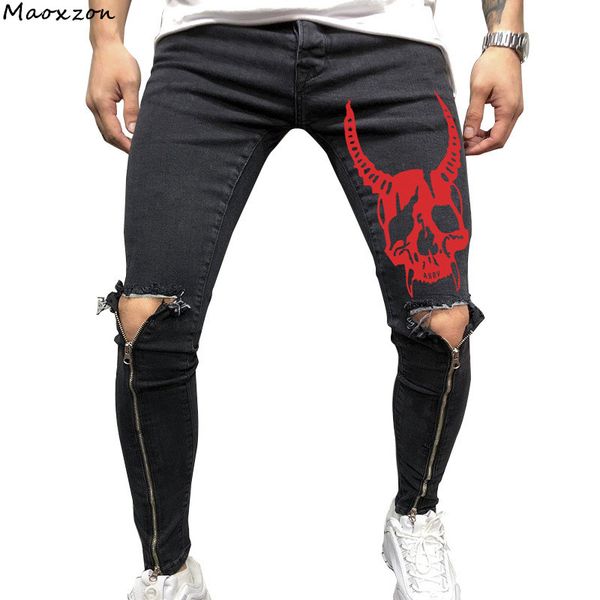 maoxzon mens print distressed skinny jeans for male new hole zipper casual athleisure sportswear slim long denim pencil pants, Blue
maoxzon mens print distressed skinny jeans for male new hole zipper casual athleisure sportswear slim long denim pencil pants, Blue