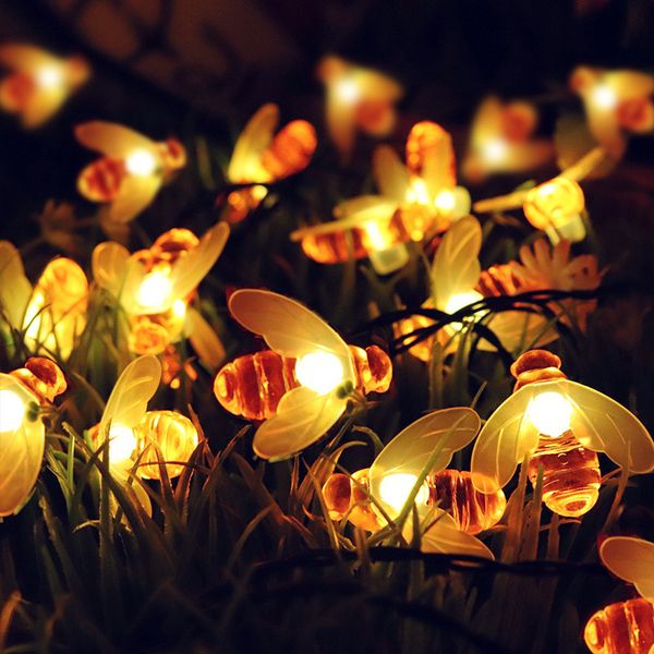 led solar honey bee strings waterproof outdoor landscape courtyard decoration lighting christmas holiday string lights
led solar honey bee strings waterproof outdoor landscape courtyard decoration lighting christmas holiday string lights