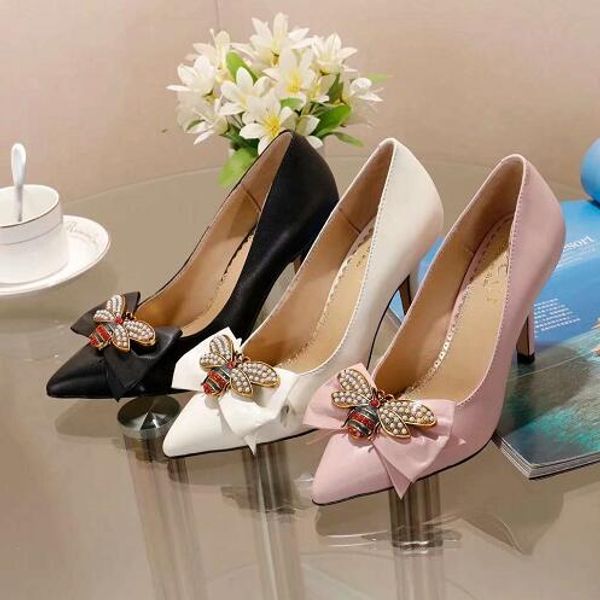 2019 selling classic designer ladies' party heels pointy bow tie metal bee luxury leather fashionable banquet wedding size 34-42#10, Black
2019 selling classic designer ladies' party heels pointy bow tie metal bee luxury leather fashionable banquet wedding size 34-42#10, Black