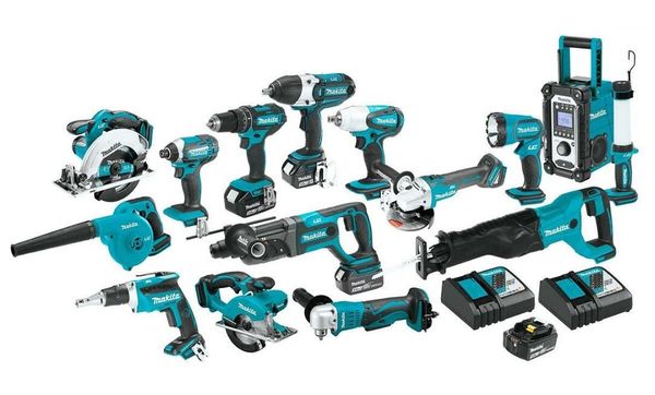 New makita power tool authentic 18 volt drill aw 15 piece lithium ion power tool cordle combo kit hipping
New makita power tool authentic 18 volt drill aw 15 piece lithium ion power tool cordle combo kit hipping
