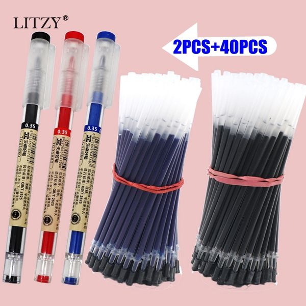 42pcs/lot 0.35mm black/blue/red ink gel pens set refills gel ink pen sketch drawing school office stationery student writing pen
42pcs/lot 0.35mm black/blue/red ink gel pens set refills gel ink pen sketch drawing school office stationery student writing pen