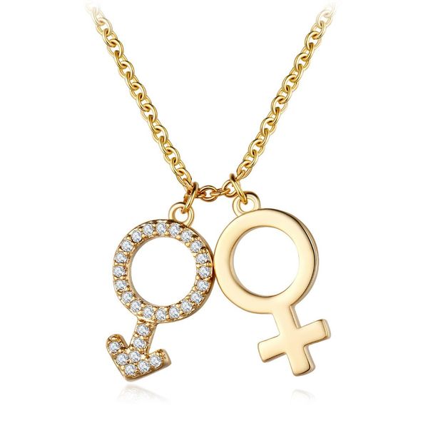 zircon gender symbol pendant necklace for women gold color copper link chain choker necklace birthday gift collares de moda 2019, Silver
zircon gender symbol pendant necklace for women gold color copper link chain choker necklace birthday gift collares de moda 2019, Silver