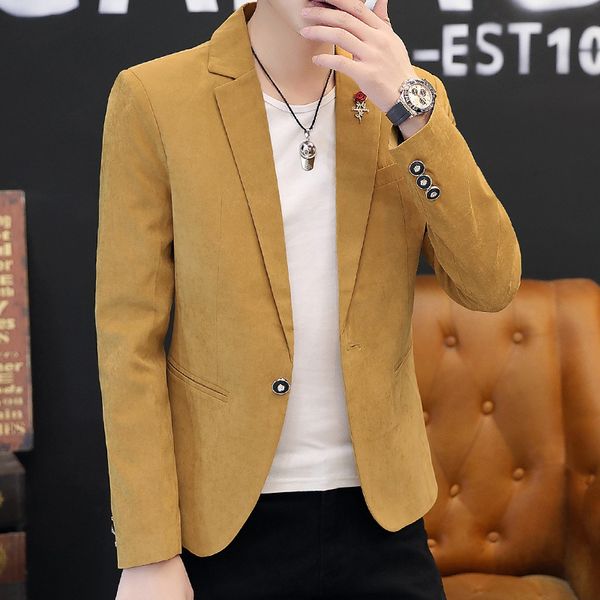 fall 2020 collection men autumn pure color suit small suit young cultivate one's morality, White;black
fall 2020 collection men autumn pure color suit small suit young cultivate one's morality, White;black
