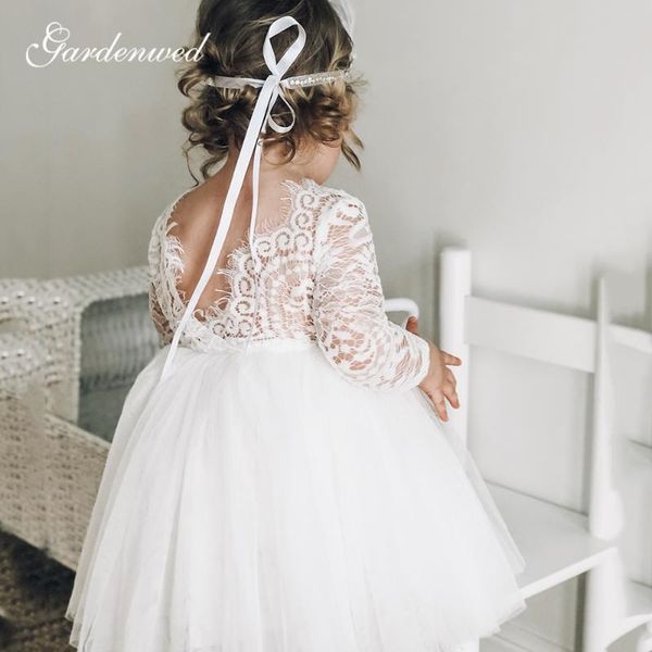 cute ivory lace flower girl dresses o-neck long sleeves first communion dresses illusion back short tulle baby girl party dress, Red;yellow
cute ivory lace flower girl dresses o-neck long sleeves first communion dresses illusion back short tulle baby girl party dress, Red;yellow