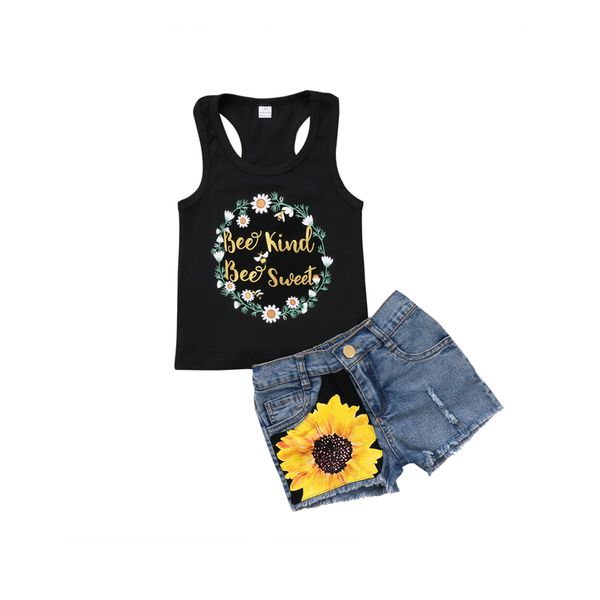 2pcs 1-6y fashion lovely newborn baby girls sleeveless o-neck pullover letter floral print black vest flowers denim shirts, White
2pcs 1-6y fashion lovely newborn baby girls sleeveless o-neck pullover letter floral print black vest flowers denim shirts, White