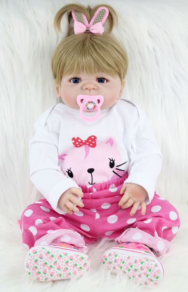 22inch 55cm full silicone body reborn girl baby doll toys newborn princess babies doll lovely birthday gift child present
22inch 55cm full silicone body reborn girl baby doll toys newborn princess babies doll lovely birthday gift child present