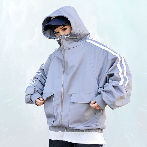 2019 spring new hooded jackets casual female bomb bf harajuku loosen windbreaker jacket women long sleeve fall outwear sl035, Black;brown
2019 spring new hooded jackets casual female bomb bf harajuku loosen windbreaker jacket women long sleeve fall outwear sl035, Black;brown