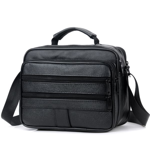 2019 new men leather handbag zipper men business bag black male bag shoulder bags messenger bags men's briefcases y200111
2019 new men leather handbag zipper men business bag black male bag shoulder bags messenger bags men's briefcases y200111