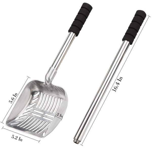metal cat litter scoop with deep shovel and long handle detachable stainless steel non-stick cat litter sifter with foam pad
metal cat litter scoop with deep shovel and long handle detachable stainless steel non-stick cat litter sifter with foam pad