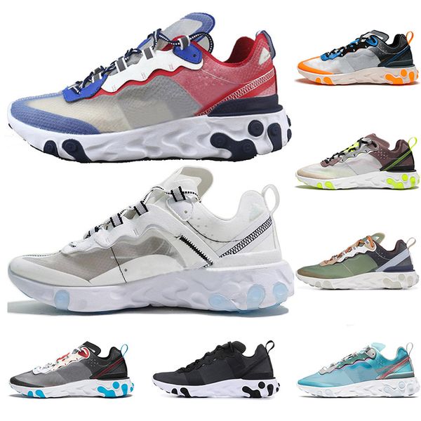 run react element 87 brand luxury designer shoes for men womens neptune green olt racer pink triple white black athletic sneakers, White;red
run react element 87 brand luxury designer shoes for men womens neptune green olt racer pink triple white black athletic sneakers, White;red