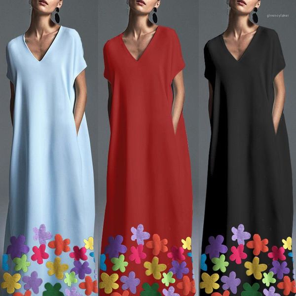 print dress ladies designer v neck short sleeve dresses fashion asymmetrical clothes womens bohemian floral, Black;gray
print dress ladies designer v neck short sleeve dresses fashion asymmetrical clothes womens bohemian floral, Black;gray