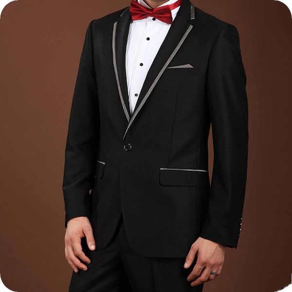 classic style one button black groom tuxedos notch lapel men suits wedding/prom/dinner man blazer (jacket+pants+tie) w306, Black;gray
classic style one button black groom tuxedos notch lapel men suits wedding/prom/dinner man blazer (jacket+pants+tie) w306, Black;gray