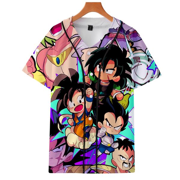 super broly print summer baseball shirts fashion short sleeve casual streetwear clothes cosplay, White;black
super broly print summer baseball shirts fashion short sleeve casual streetwear clothes cosplay, White;black