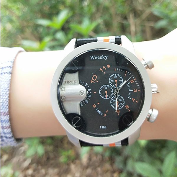 minimalist trend black big dial men's watch four styles nylon band sports camouflage boy's quartz mens watches, Slivery;brown
minimalist trend black big dial men's watch four styles nylon band sports camouflage boy's quartz mens watches, Slivery;brown