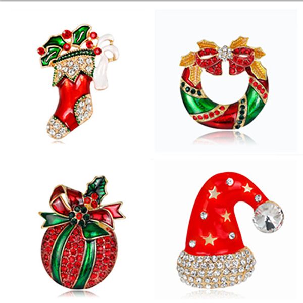 new recommend creative christmas gifts santa claus christmas trees socks hat sock rhinestone brooches for women gift, Gray
new recommend creative christmas gifts santa claus christmas trees socks hat sock rhinestone brooches for women gift, Gray