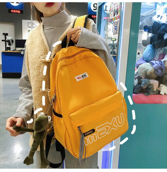 simple and stylish portable large capacity letter print 2020 new student schoolbag backpack travel backpack