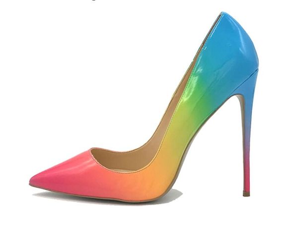 2019 fashion women wedding lady rainbow patent leather poined toes high heeled heels shoes stiletto shoes pump 12cm 10cm
2019 fashion women wedding lady rainbow patent leather poined toes high heeled heels shoes stiletto shoes pump 12cm 10cm