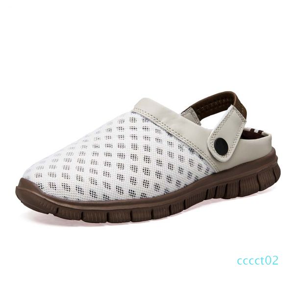 men summer shoes slip-on sandals big size 36-46 breathable & light men beach shoes casual slippers 9 ct2, Black