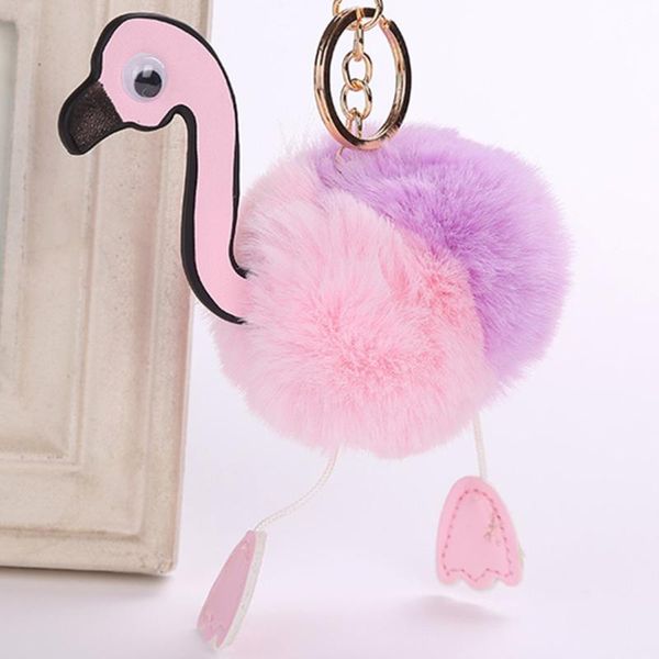 keychains pu flamingos hair bulb key chain leather double color widgets ms fur handbags accessories, Silver
keychains pu flamingos hair bulb key chain leather double color widgets ms fur handbags accessories, Silver