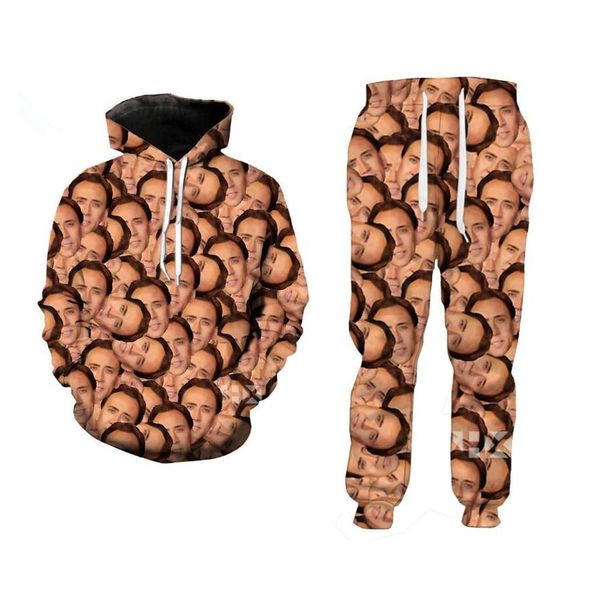 2019 новая мода мужчины / женщин актер николас кейдж забавный 3d печати толстовка + брюки, Black
2019 новая мода мужчины / женщин актер николас кейдж забавный 3d печати толстовка + брюки, Black