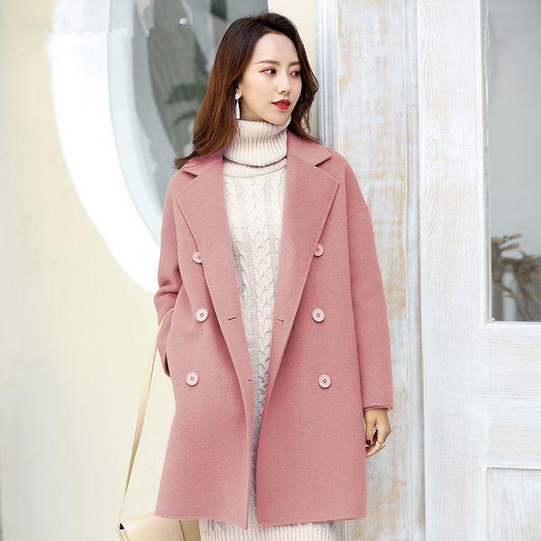 side double 100% wool coat female korean long coats 2020 autumn winter jacket women woolen coat casaco feminino my3804 s en, Black
side double 100% wool coat female korean long coats 2020 autumn winter jacket women woolen coat casaco feminino my3804 s en, Black