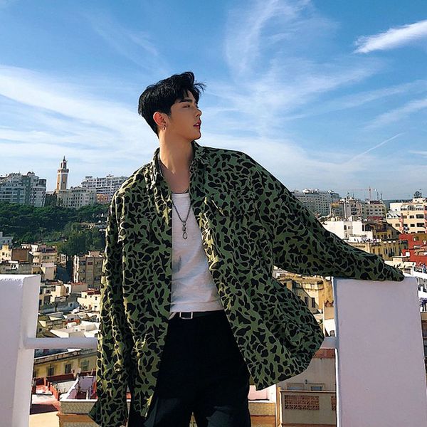 men leopard print long sleeve casual shirt male streetwear hip hop loose dress shirts style jacket, White;black
men leopard print long sleeve casual shirt male streetwear hip hop loose dress shirts style jacket, White;black