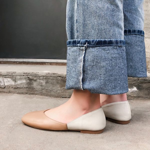 gpokhds 2019 women flats soft cow leather autumn spring slip on mixed colors square toe female ballet flats size 34-40, Black
gpokhds 2019 women flats soft cow leather autumn spring slip on mixed colors square toe female ballet flats size 34-40, Black