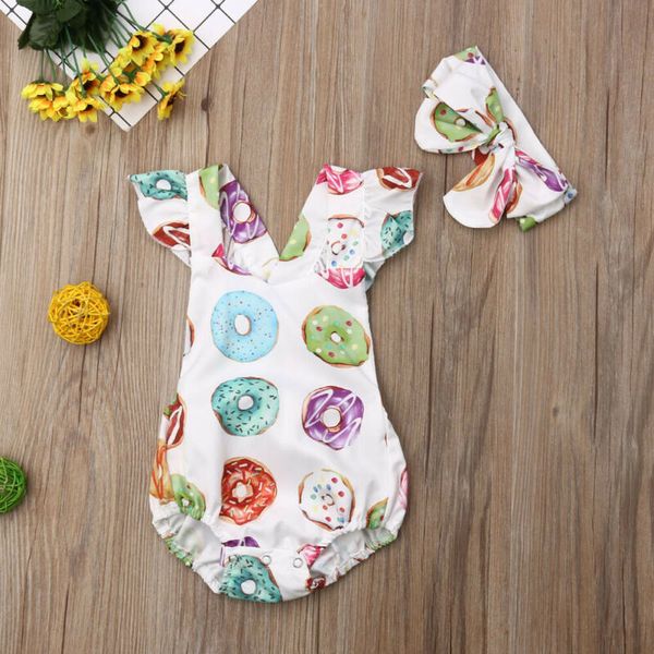 summer newborn baby girl clothes fly sleeve donuts print backless bodysuits headband 2pcs summer outfits, White
summer newborn baby girl clothes fly sleeve donuts print backless bodysuits headband 2pcs summer outfits, White