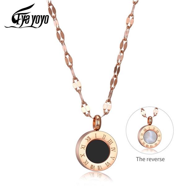 eyeyoyo roman numerals pendant necklace women stainless steel link chain on neck, Silver
eyeyoyo roman numerals pendant necklace women stainless steel link chain on neck, Silver