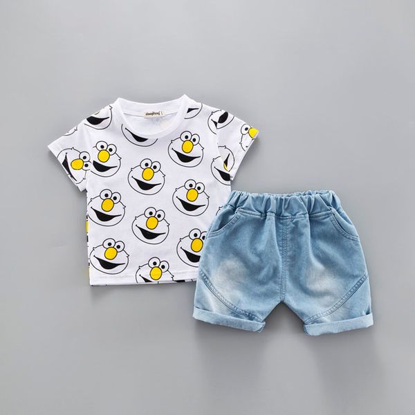 baby boy clothing set cute summer t-shirt cartoon children boys clothes shorts suit for kids outfit denim outfit, White
baby boy clothing set cute summer t-shirt cartoon children boys clothes shorts suit for kids outfit denim outfit, White