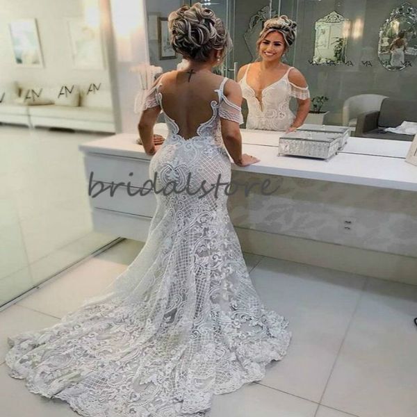 full lace mermaid wedding dresses boho backless bohemain wedding dress scoop short sleeve country bridal gown sweep train us bride 2020, White
full lace mermaid wedding dresses boho backless bohemain wedding dress scoop short sleeve country bridal gown sweep train us bride 2020, White