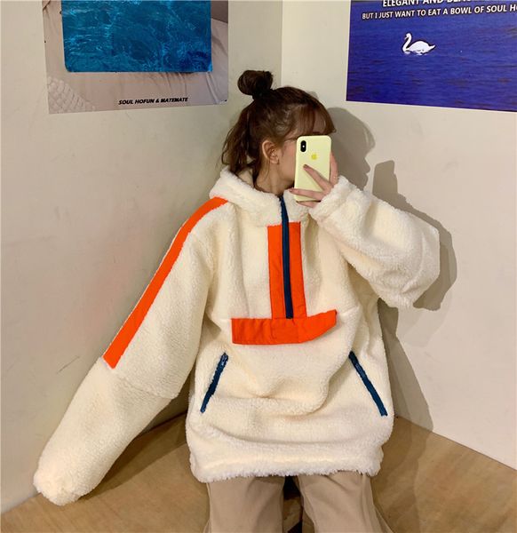 mumuzi loose thick lamb faux fur hooded sweatshirts hit color warm faux fur coat loose big size long sleeve shirts, Black
mumuzi loose thick lamb faux fur hooded sweatshirts hit color warm faux fur coat loose big size long sleeve shirts, Black