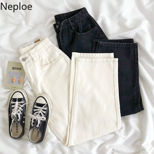 neploe demin pants women high waist long trousers 2020 spring summer new korean wide leg jeans pants pantalones mujer 1c731, Blue