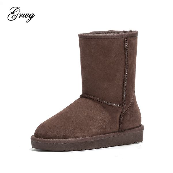 grwg new arrival 100% real fur classic mujer botas waterproof genuine cowhide leather snow boots winter shoes for women, Black
grwg new arrival 100% real fur classic mujer botas waterproof genuine cowhide leather snow boots winter shoes for women, Black