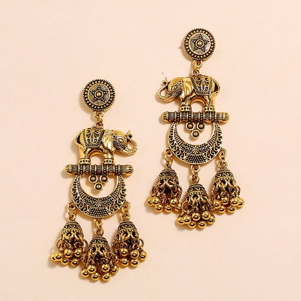 vintage handmade beads thailand elephant moon jhumki jhumka earrings bohemia party jewelry, Silver
vintage handmade beads thailand elephant moon jhumki jhumka earrings bohemia party jewelry, Silver