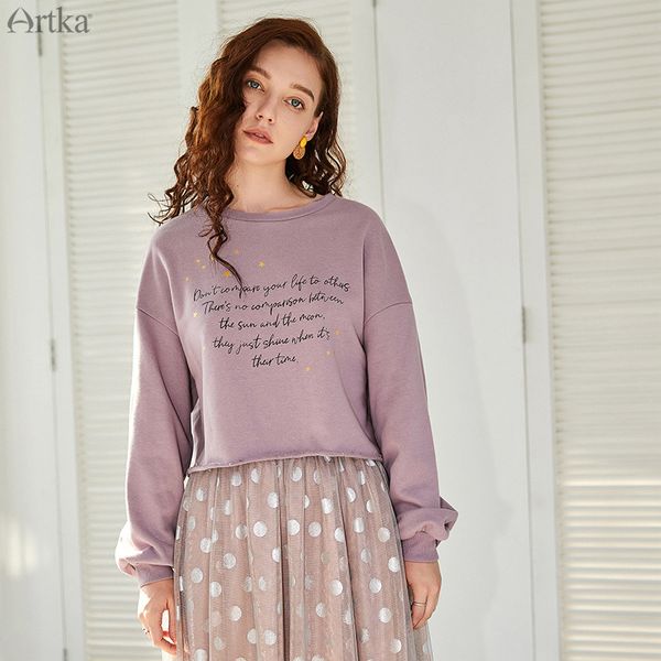 artka 2019 осень новый женский толстовка o-образным вырезом пуловер сыпучие вскользь фуфайки letter printed блуза для женщин va15093q, Black
artka 2019 осень новый женский толстовка o-образным вырезом пуловер сыпучие вскользь фуфайки letter printed блуза для женщин va15093q, Black