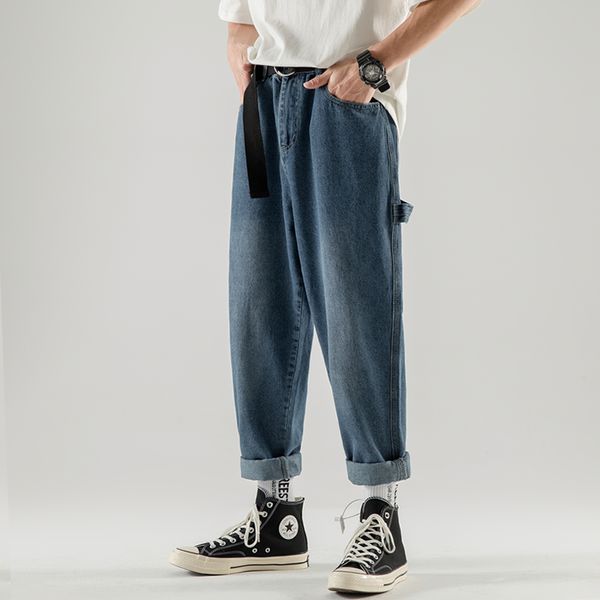 2019 autumn men's leisure baggy homme classic wash jeans straight full length casual pants mens streetwear male trousers s-xl, Blue
2019 autumn men's leisure baggy homme classic wash jeans straight full length casual pants mens streetwear male trousers s-xl, Blue