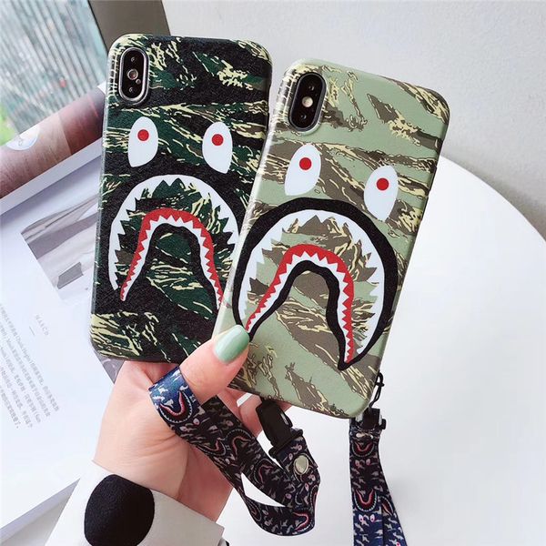 one piece luxury iphone xr phone case for iphone 6 7 8 plus fashion shark head designer back cover with lanyard for gifts
one piece luxury iphone xr phone case for iphone 6 7 8 plus fashion shark head designer back cover with lanyard for gifts