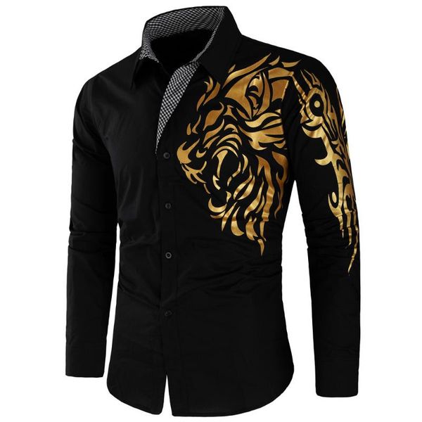 new arrival men's shirt cotton long sleeved golden lion printed five colors single breasted hawaiian shirts chemise homme, White;black
new arrival men's shirt cotton long sleeved golden lion printed five colors single breasted hawaiian shirts chemise homme, White;black