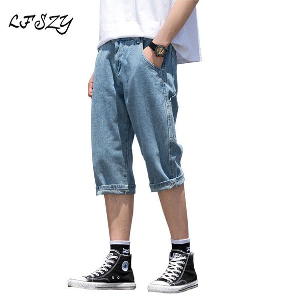 denim shorts men 2019 men's new jeans men's large size retro vintage cropped pants wide leg shorts more sizes 28-38, Blue
denim shorts men 2019 men's new jeans men's large size retro vintage cropped pants wide leg shorts more sizes 28-38, Blue
