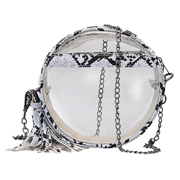 women pvc clear bag transparent shoulder crossbody bags female round jelly package snake print handbags beach bolsa feminina
women pvc clear bag transparent shoulder crossbody bags female round jelly package snake print handbags beach bolsa feminina