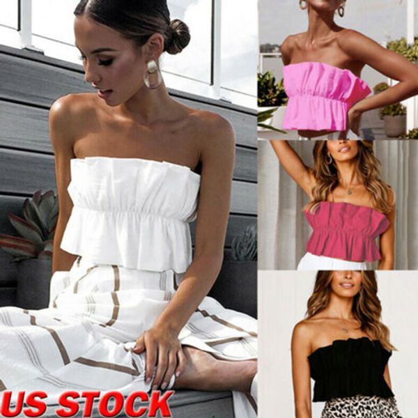 2019 new women black solid backless ruffle tank bustier bra vest crop club wear singlet t shirt beach wear, White
2019 new women black solid backless ruffle tank bustier bra vest crop club wear singlet t shirt beach wear, White