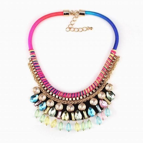 rope colorful crystal pendant chunky statement gold chain necklace for women fashion new arrival necklace, Silver
rope colorful crystal pendant chunky statement gold chain necklace for women fashion new arrival necklace, Silver