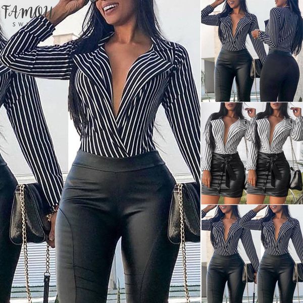autumn womens long sleeve shirt clubwear deep linen v neck stripe blouse women blouses and, White
autumn womens long sleeve shirt clubwear deep linen v neck stripe blouse women blouses and, White