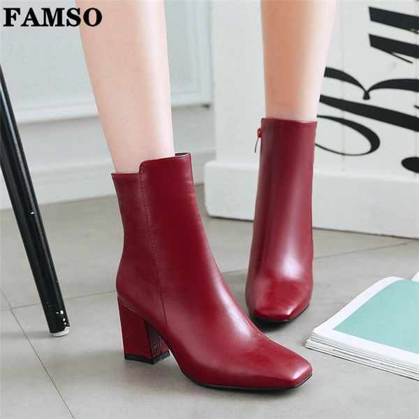women side zipper boots comfortable mid heel ankle boots fashion warm winter shoes black red white women
women side zipper boots comfortable mid heel ankle boots fashion warm winter shoes black red white women